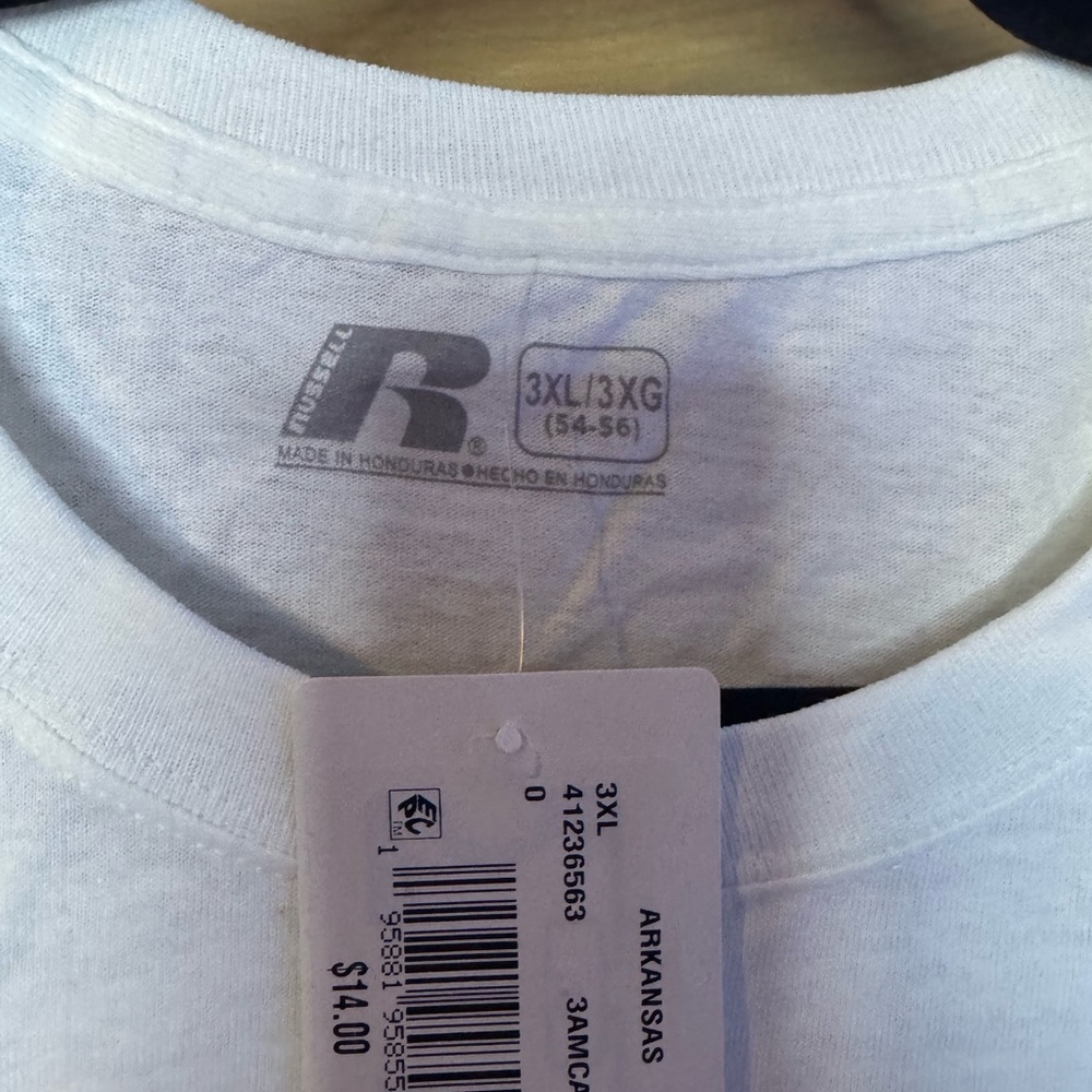Russell Athletic White Arkansas Razorbacks Tee - Picture 3 of 4